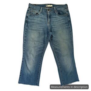 Levi's 505 Straight Leg Jeans Women’s Size 6 Short Blue Raw Hem